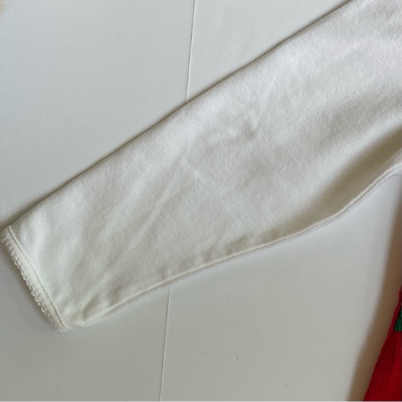 Christmas Dress 4T Red Corduroy Jumper Tree Santa Snowman presents White Shirt - Picture 7 of 13
